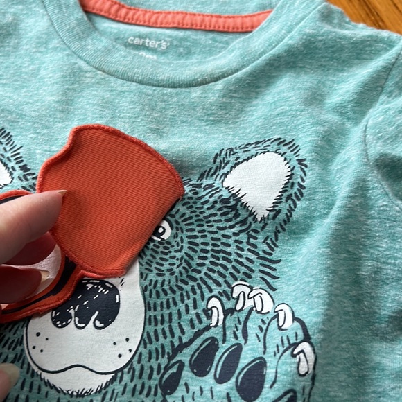 Carter’s bear graphic long sleeve tee shirt. Infant size 18 months. - Picture 2 of 7